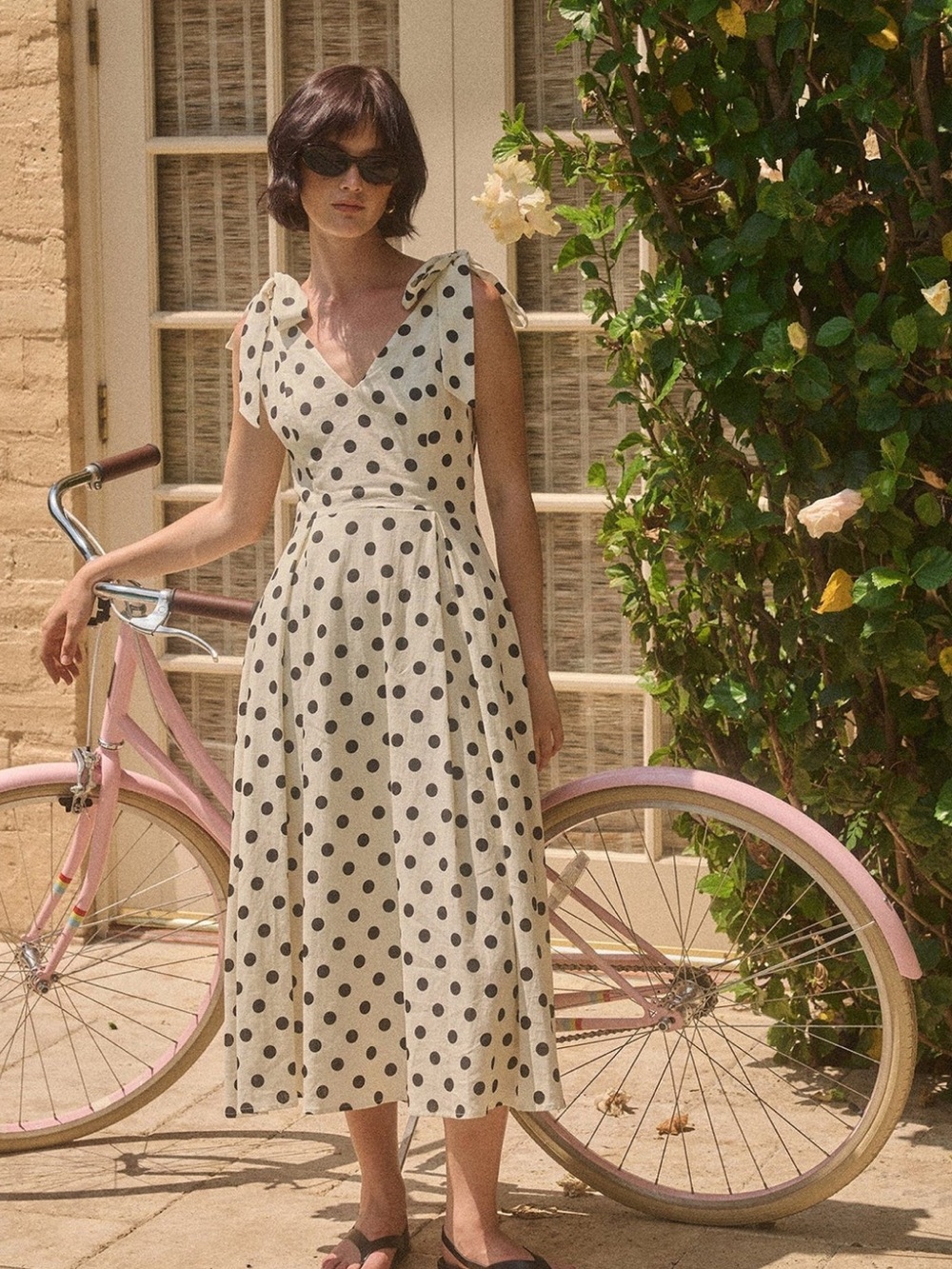 Lucy Paris Ryleigh Black Polka Dot Pattern Midi Dress NWT Size 1X